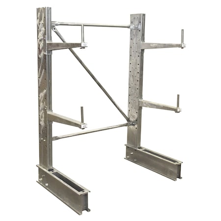 Vestil Gray Galvanized Cantilever Single Side Set 24" Arms 6ft Height SU-C-6-24-G-SET